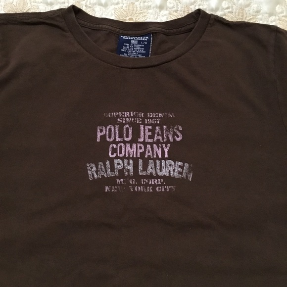 RALPH LAUREN Polo Jeans Co. Brown Short Sleeves - Picture 2 of 8